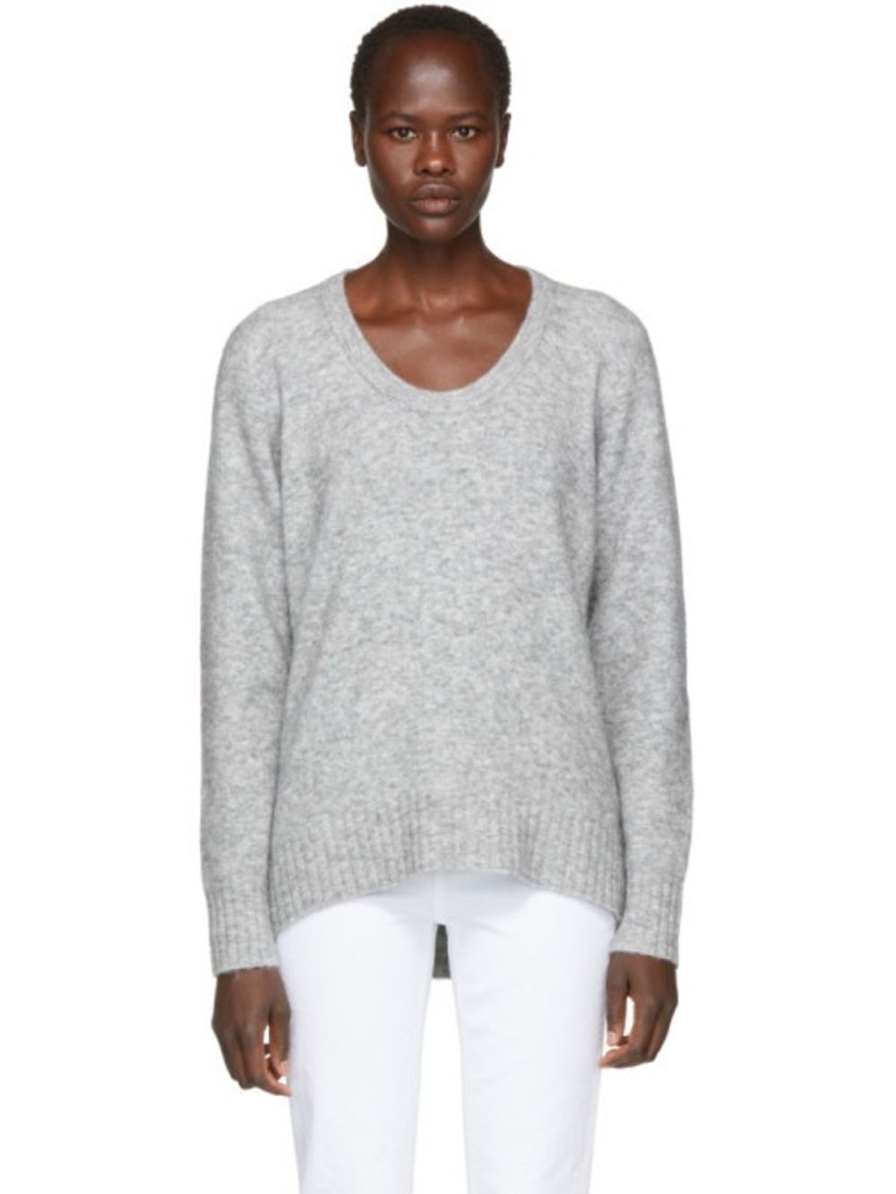 3.1 Phillip Lim Heather Gray Crewneck Sweater XS Wool & Alpaca Mix Desig luxury